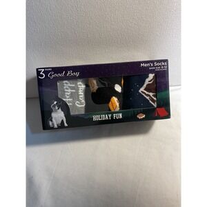 Good Boy‎ Novelty Socks Men's Shoe Size 6-12 Happy Camper Camping 3 Pair